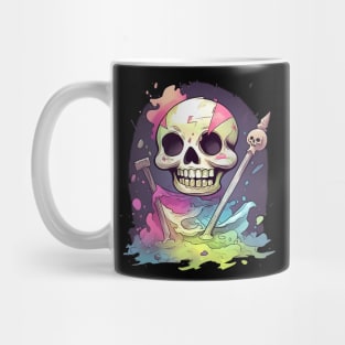 Vibrant Pirate Skull And Bones Mug